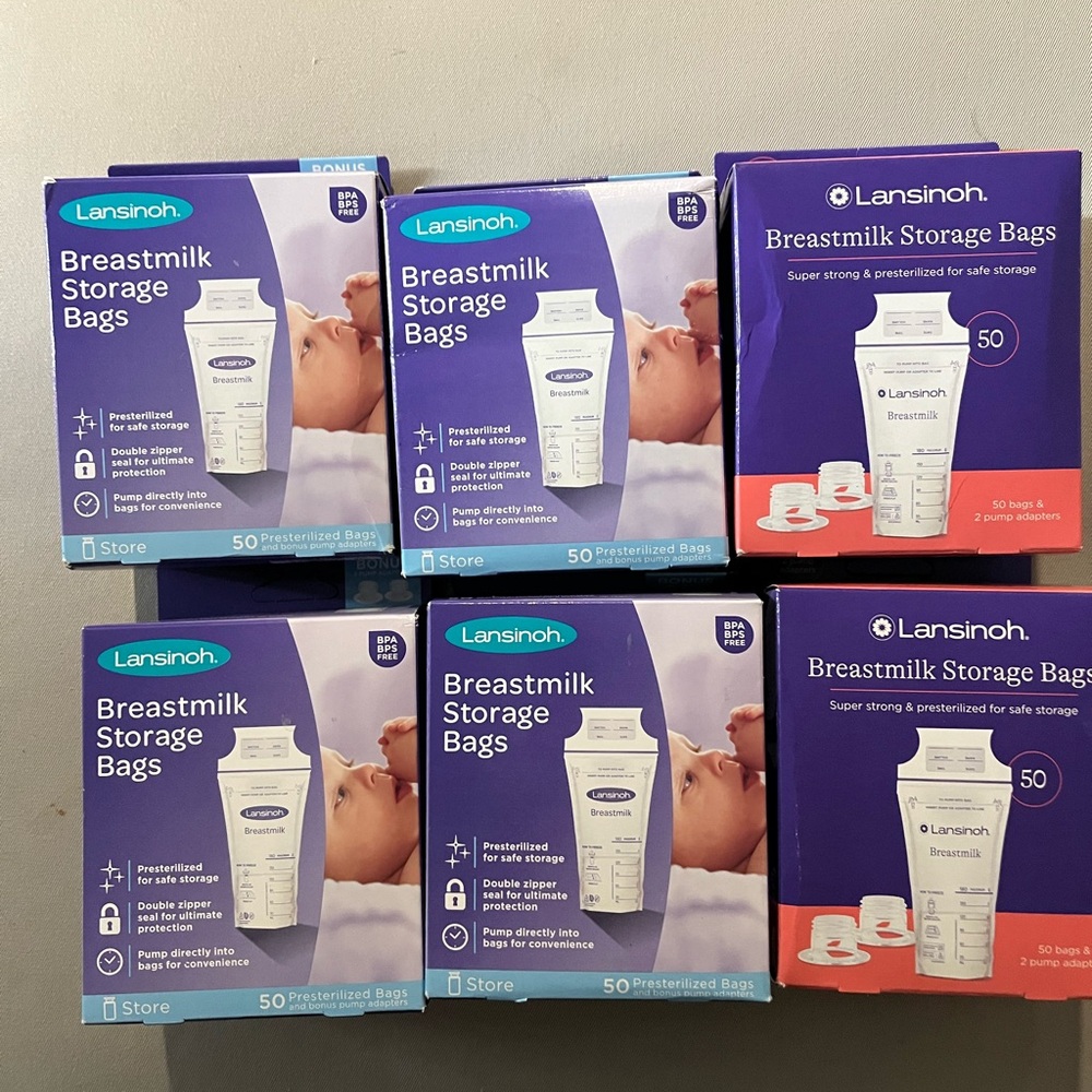 NEW 300 Lanisoh Breastmilk Storage Bags (with pump adaptors)